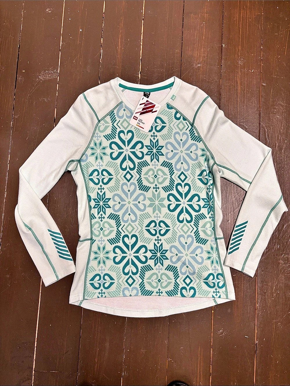 Helly Hansen Women’s Lifa Merino Midweight Gradient Crew Icicle Nordic XL NWT